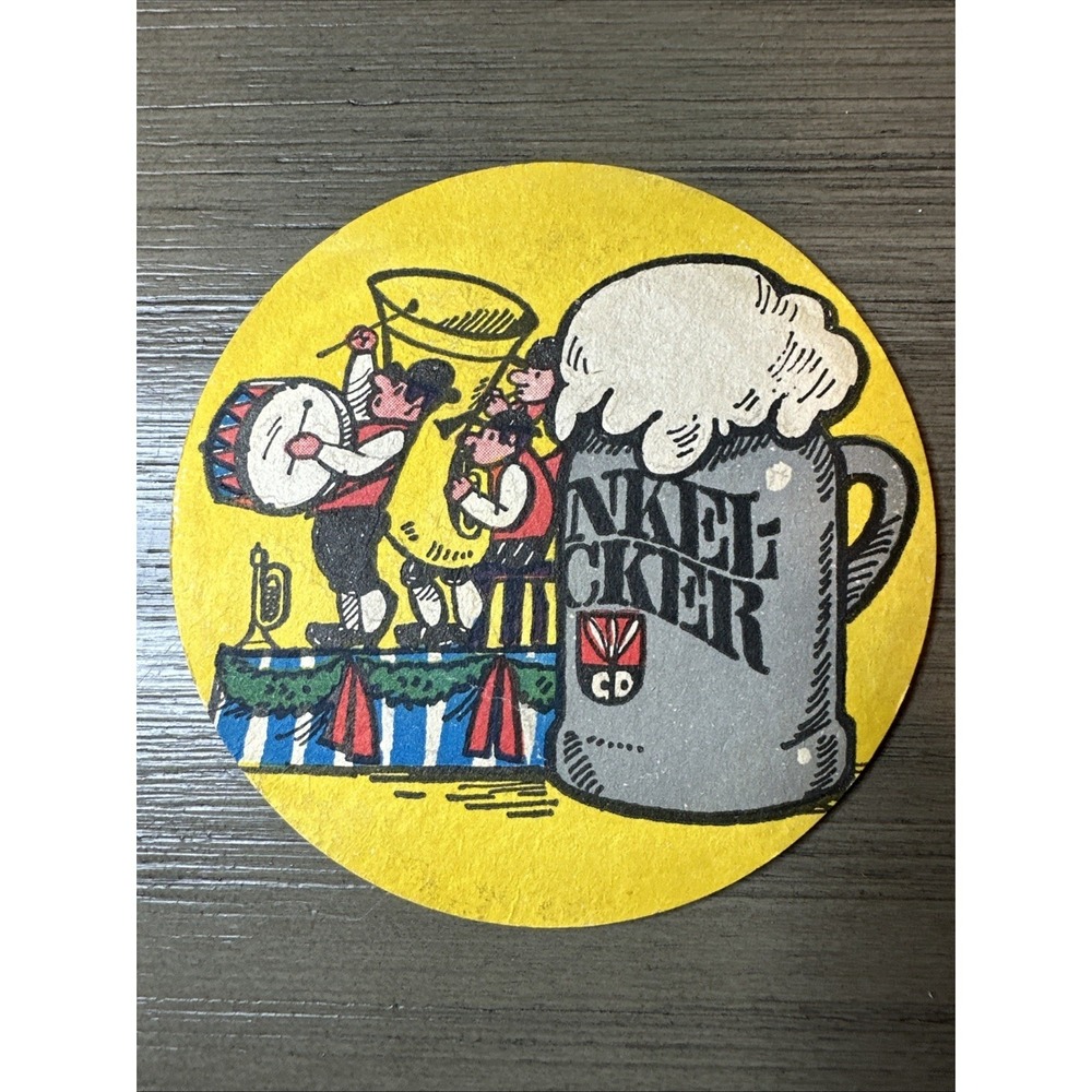 Vintage Dinkel‎ Acker Bier Beer Coaster German CD Pils Stuttgart Breweriana